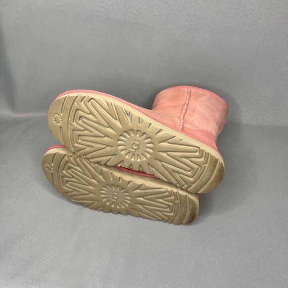 Women's UGG Boots Pink Blossom Classic Short Suede Wool Boho Style #1016223 Sz 7 - Picture 15 of 15